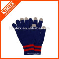 Acrylic red children knit gloves